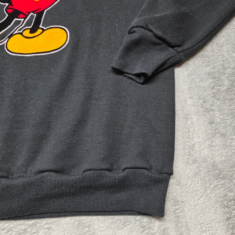 Vintage Disney Character Fashions Mickey Mouse Sweatshirt Medium Black Striped - Picture 13 of 13